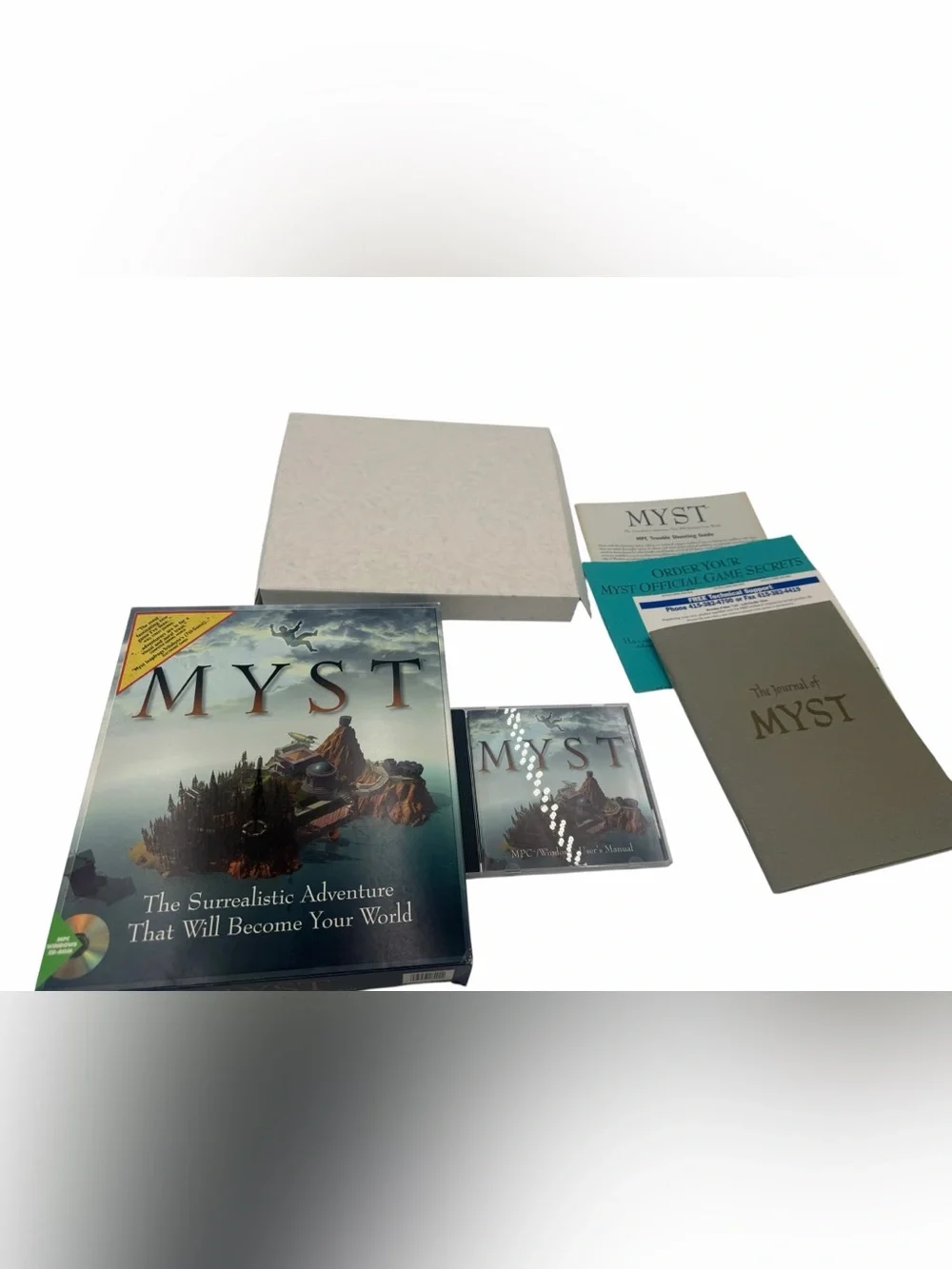 Big Box Lot Myst & Riven Sequel Complete PC Games Complete W Hint Books